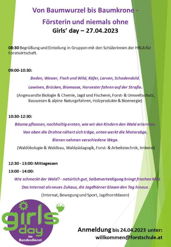 Flyer für den Girls' Day 2023