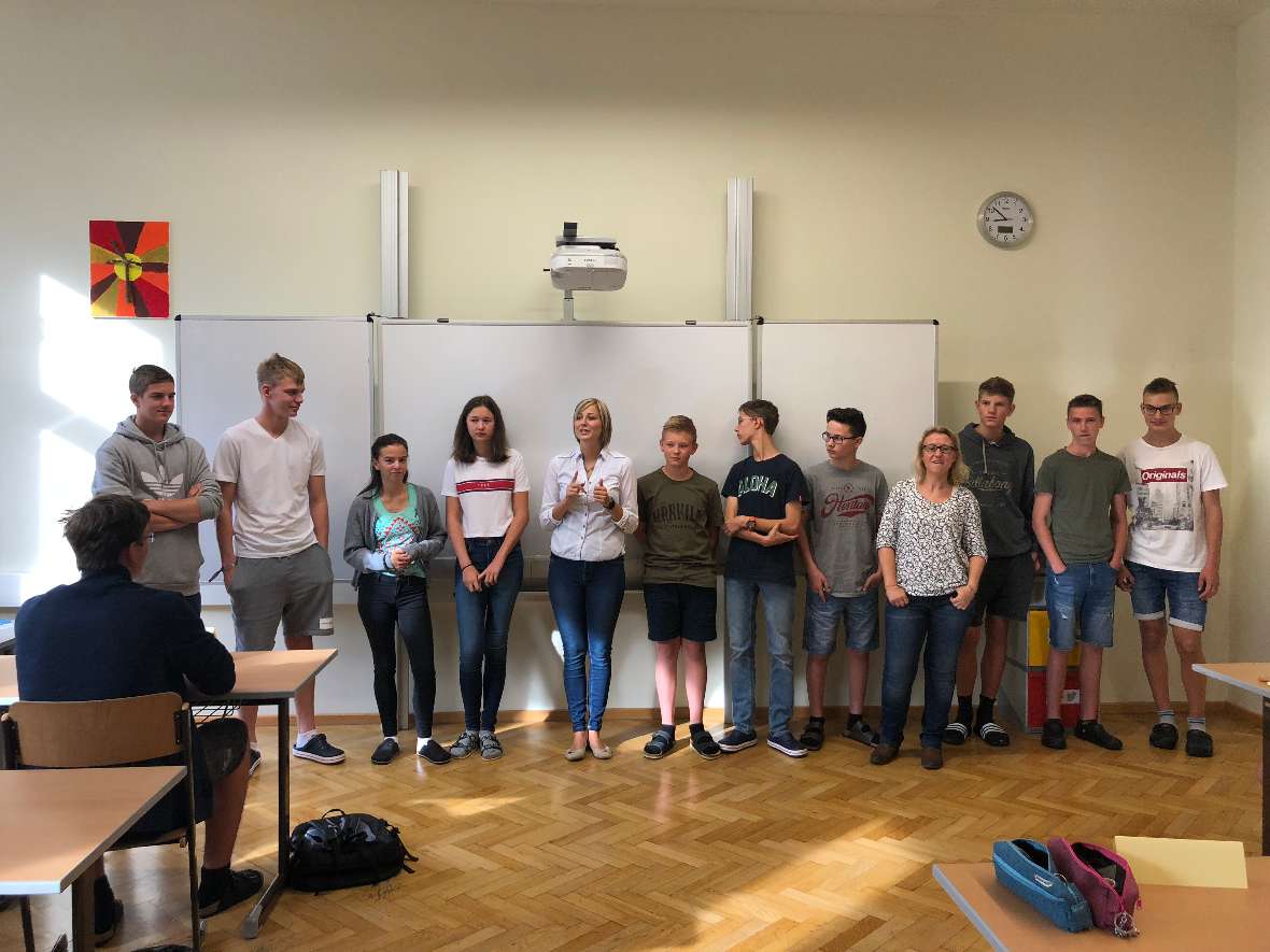 Kennenlernen in der Klasse mit Klassenvorständin
