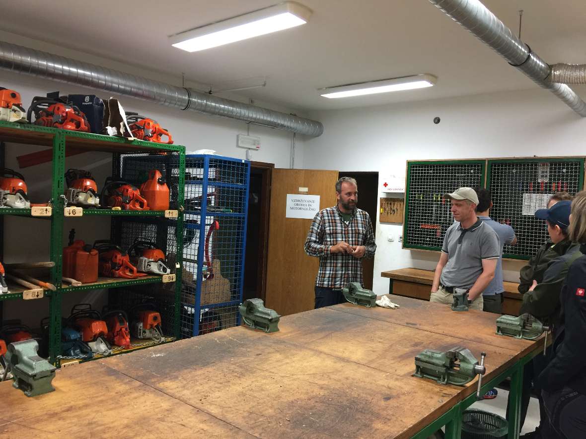 Die Werkstatt in der Forstschule Postojna