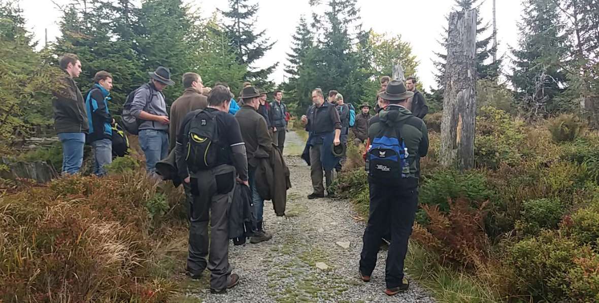 Eine Schülergruppe im Bayrischen Wald