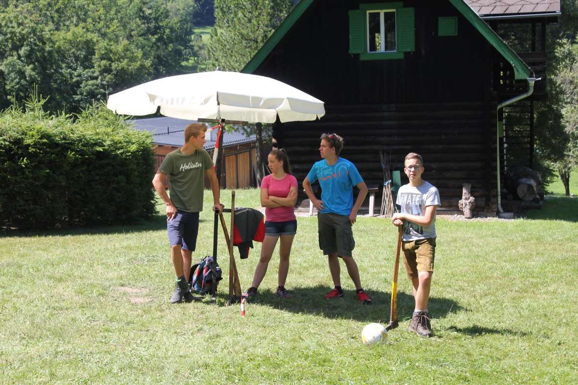 Schülerinnen und Schüler beim Sappelpolo