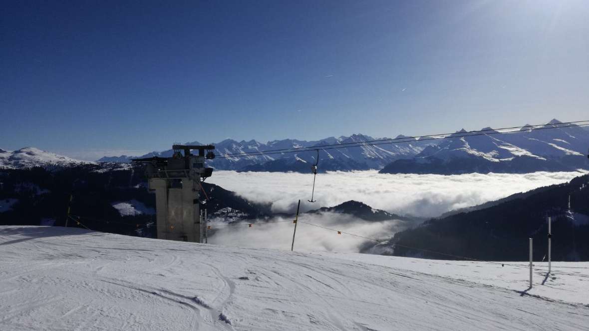 ein Blick über die Pisten von Kitz