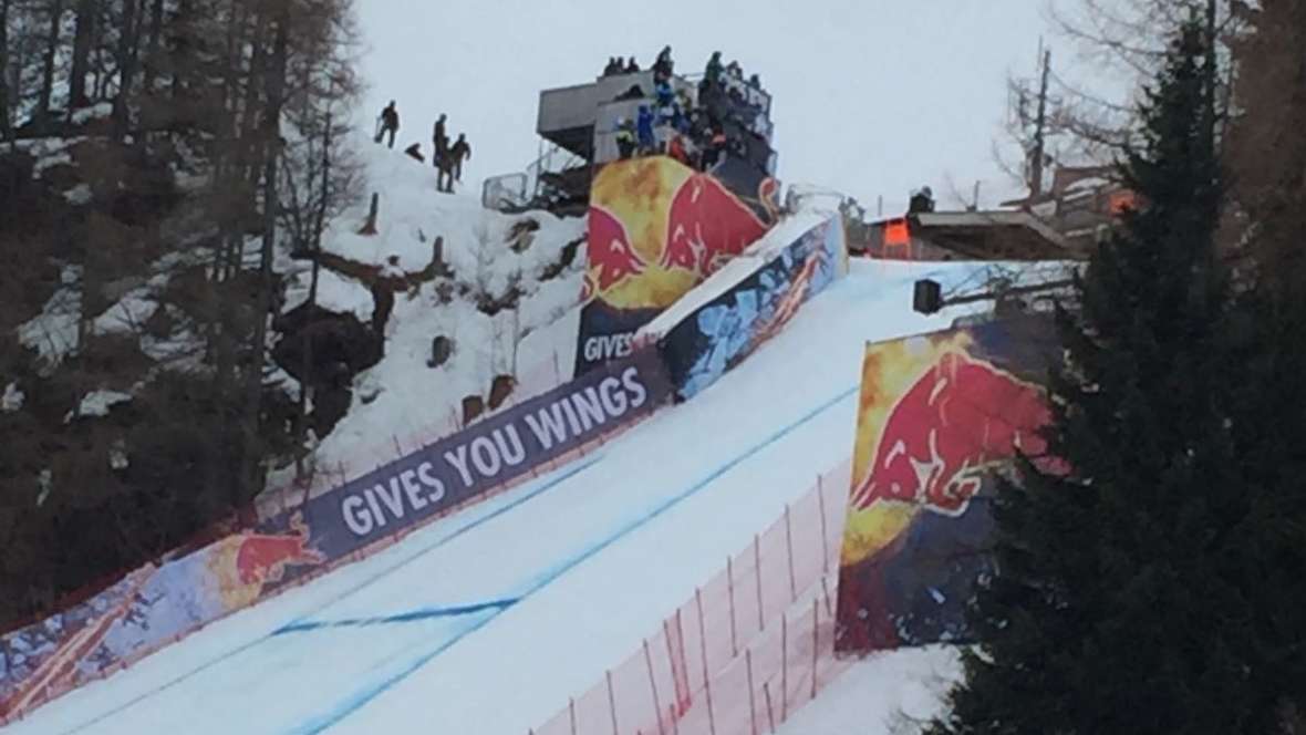 Die offizielle Rennstrecke in Kitzbühel