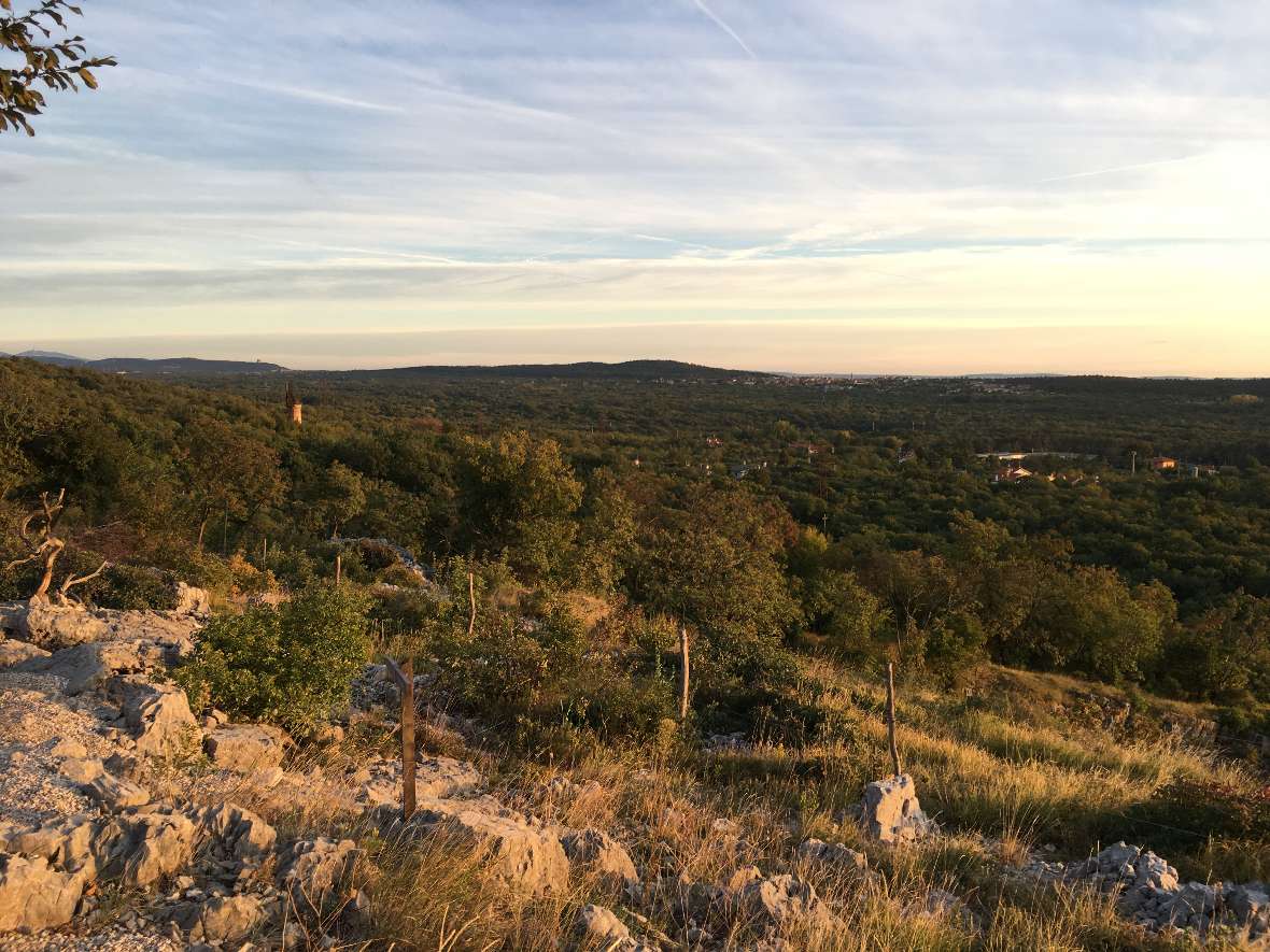 Landschaft im slowenisch-italienischen Grenzgebiet