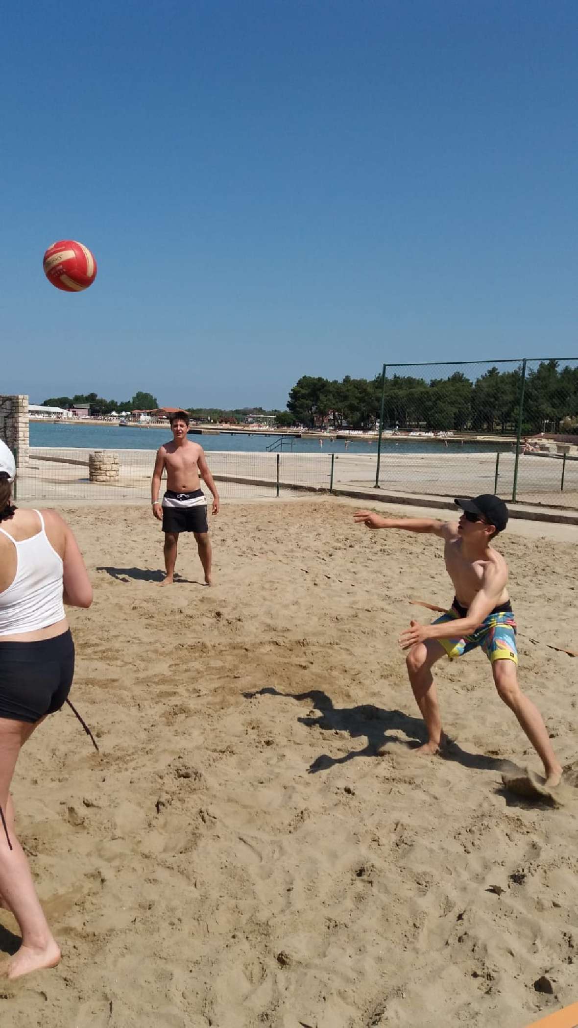 Beim Beachvolleyball