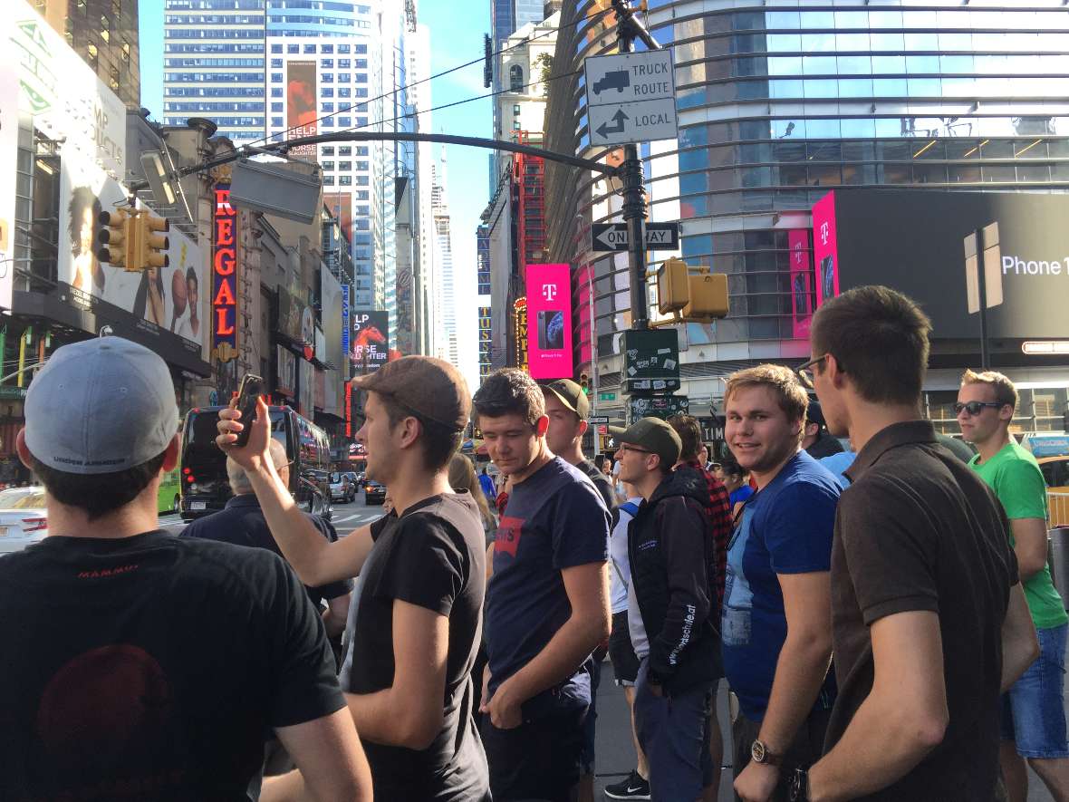 Schüler in den Straßen von New York