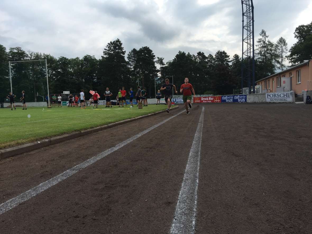 Start für den Hundertmeterlauf 