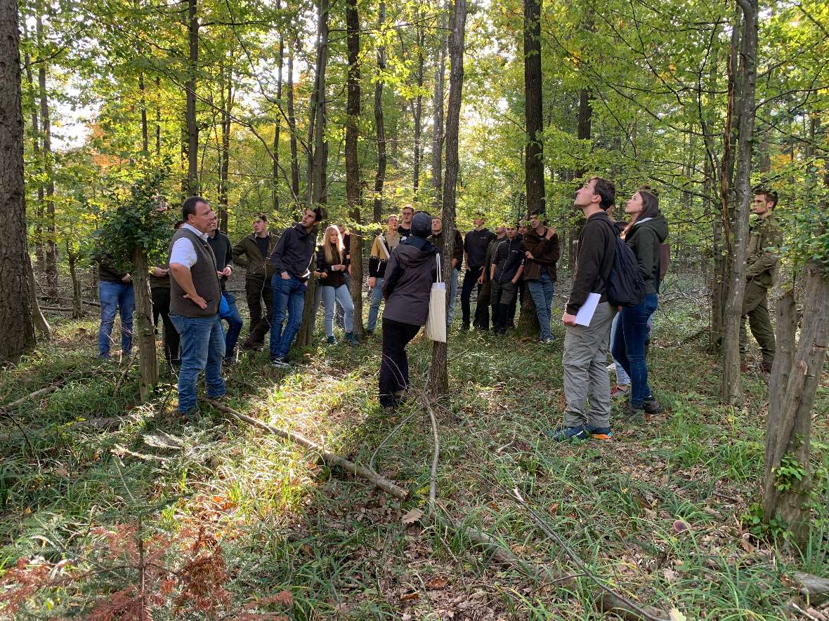 Abschlussklasse im Wienerwald in der Diskussion