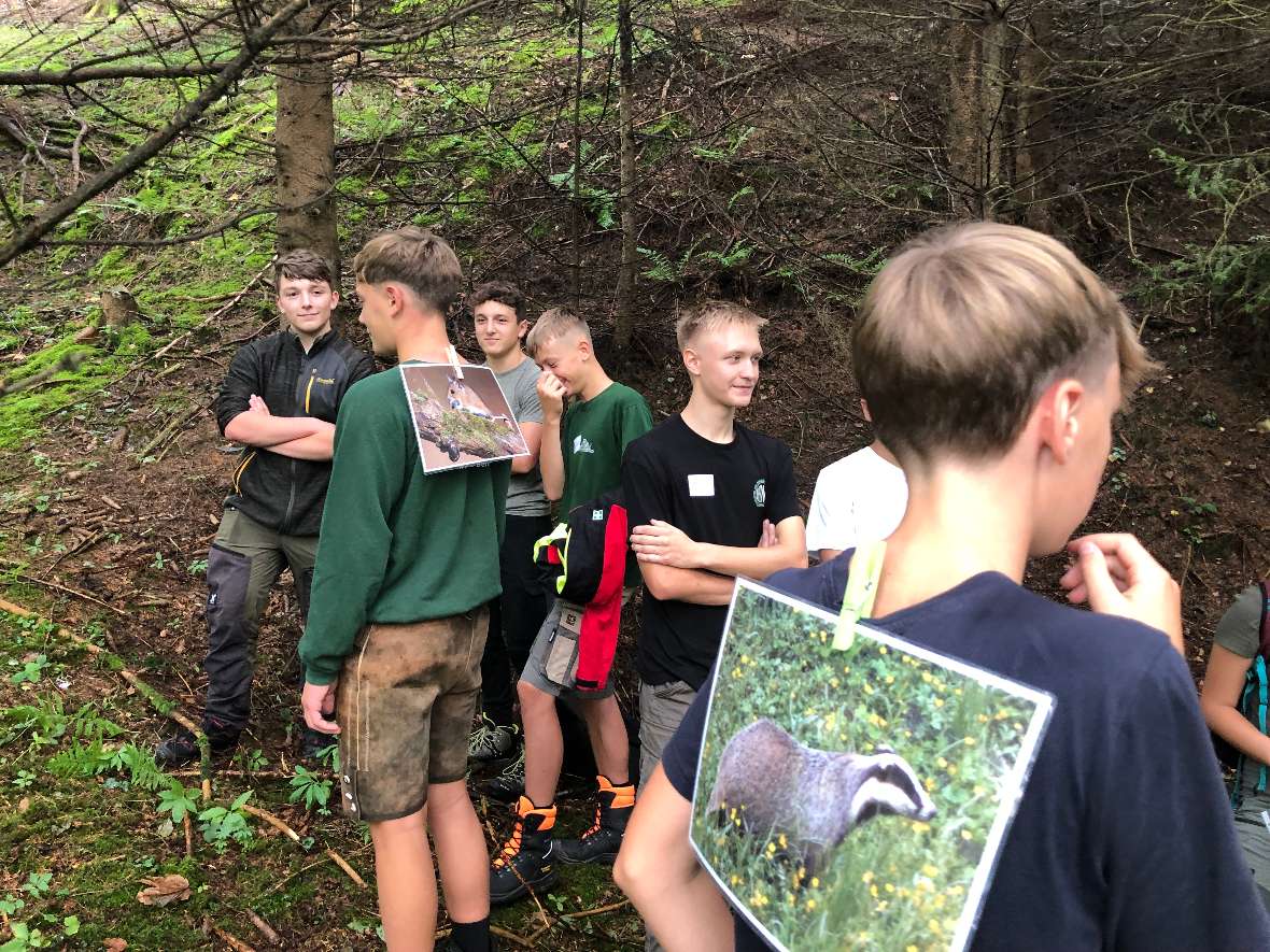 Ein pädagogisches Spiel im Wald