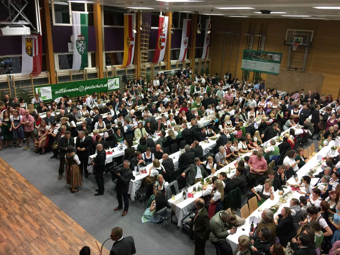 Der Ballsaal von oben betrachtet