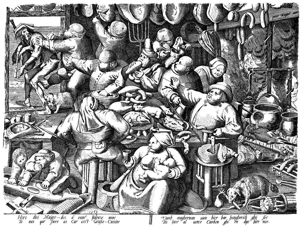 Zeichnung Brueghel Titel Die Fette Küche