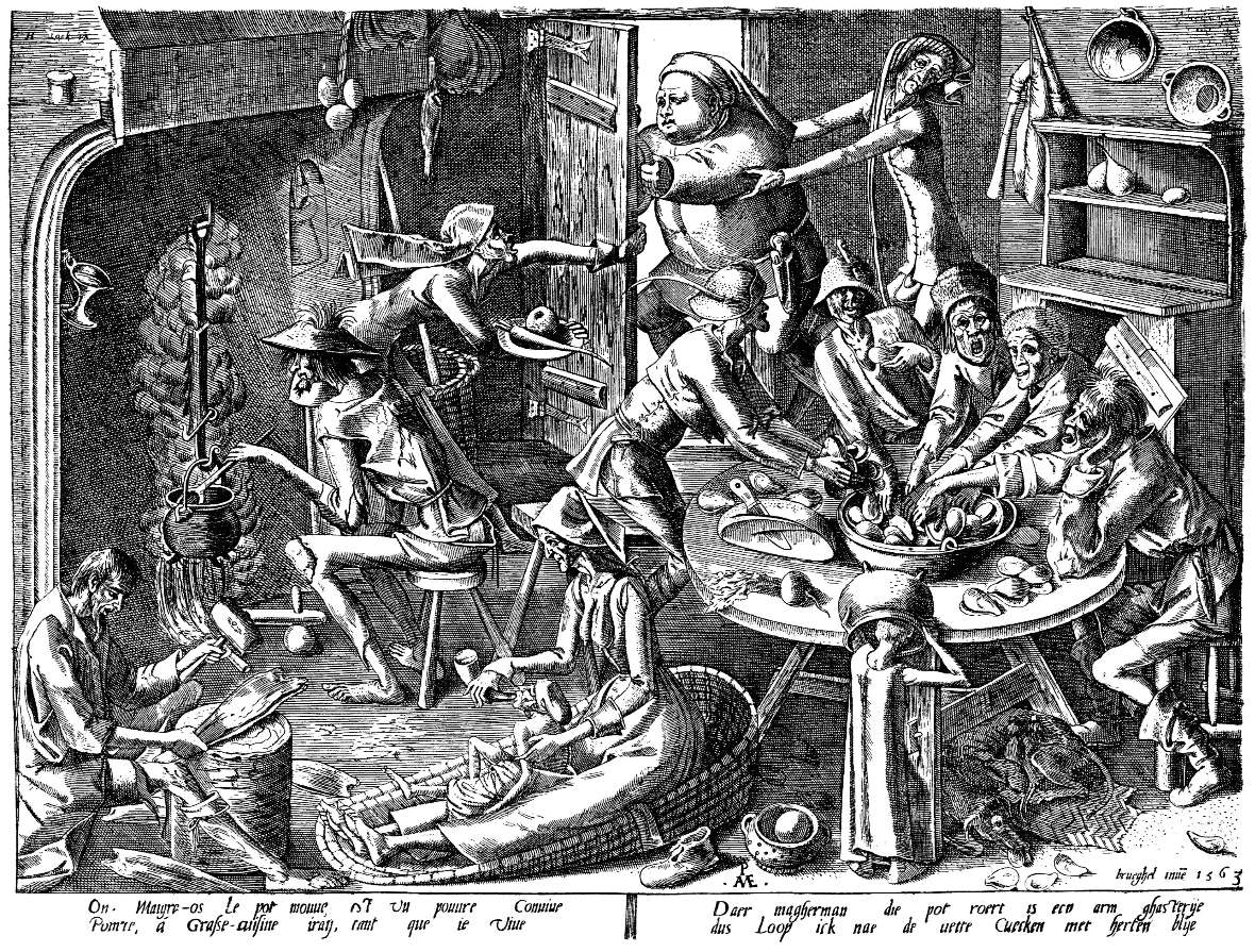 Zeichnung Brueghel Titel Die Magere Küche