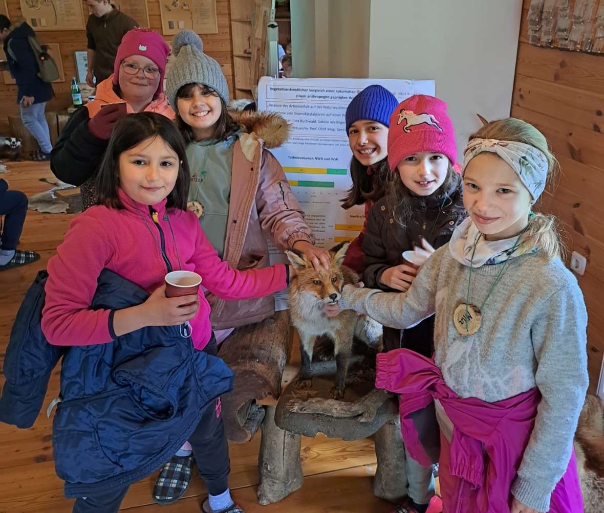 Interessierte Kinder in der Waldschule