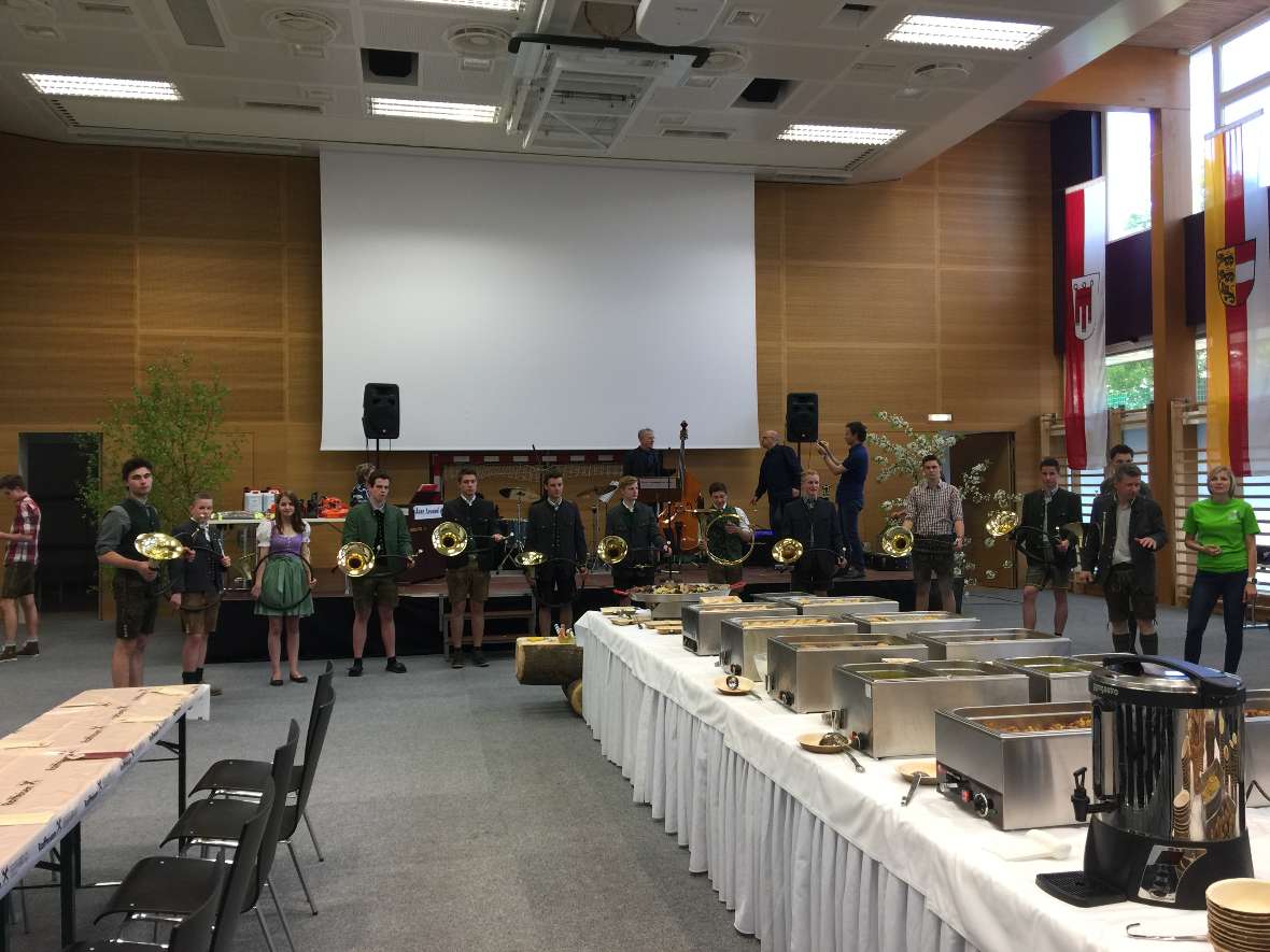 Blasmusik vor der Veranstaltung