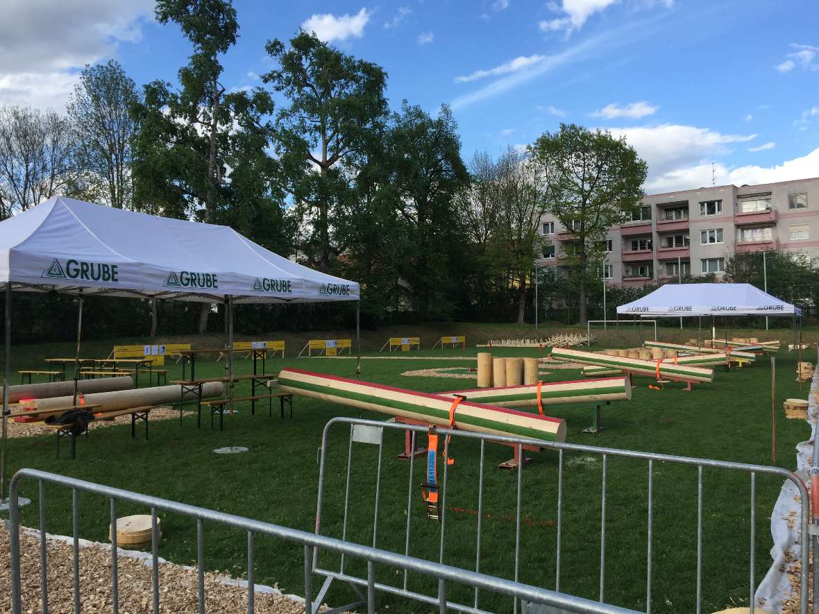 Der Wettkampfplatz ohne Teilnehmer