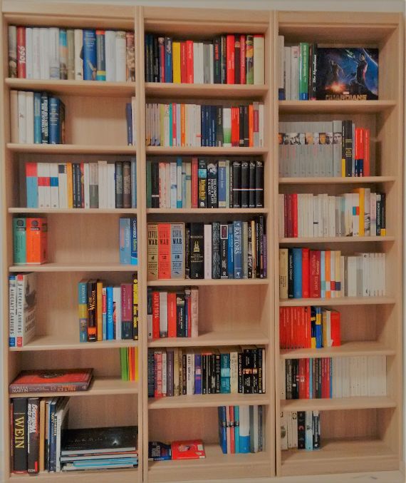 Bücherregale mit vielen Büchern